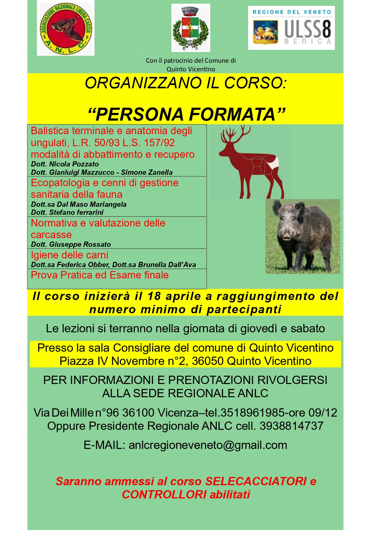 CORSO PERSONA FORMATA – QUINTO VICENTINO (VI)